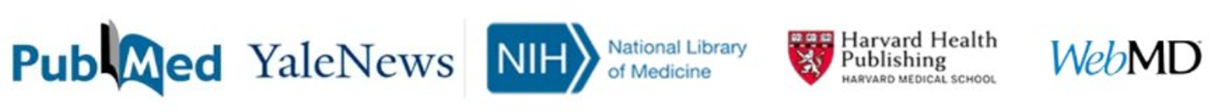 PubMed, YaleNews, NIH National Library of Medicine, Harvard Health Publishing y WebMD